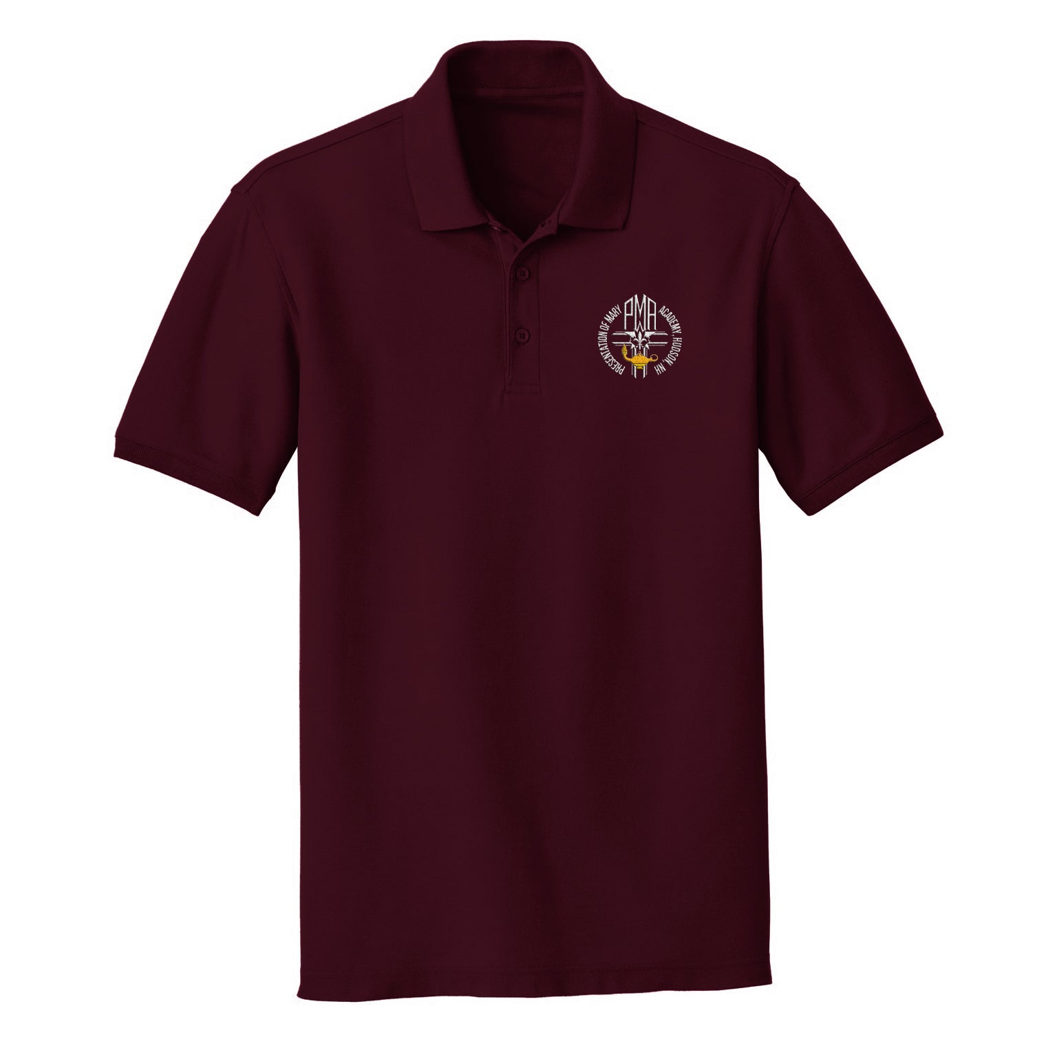 PMA Male Performance Polo Maroon